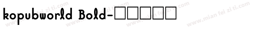 kopubworld Bold字体转换